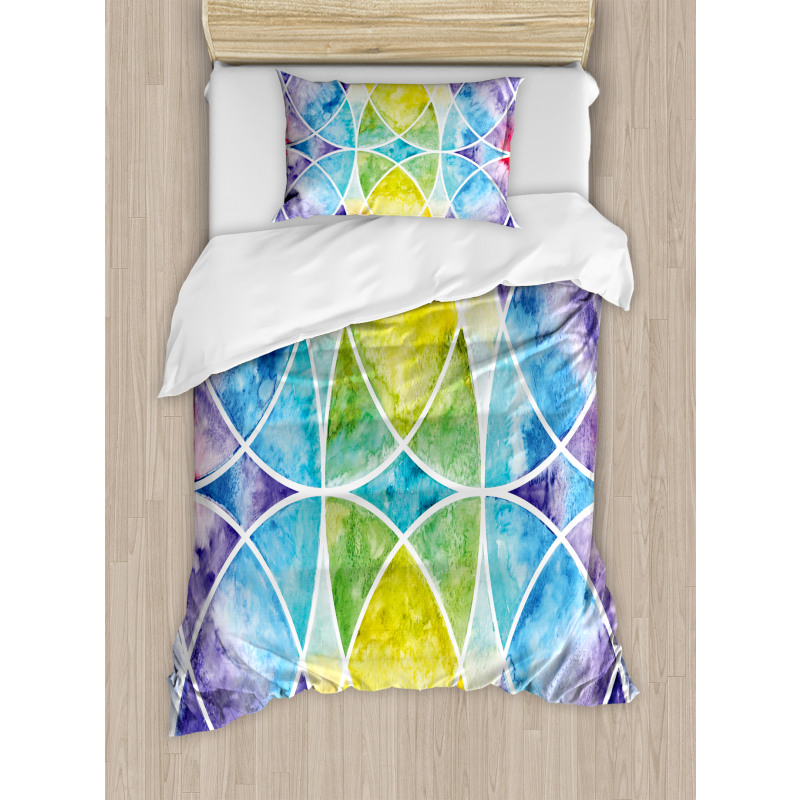 Rainbow Grunge Duvet Cover Set