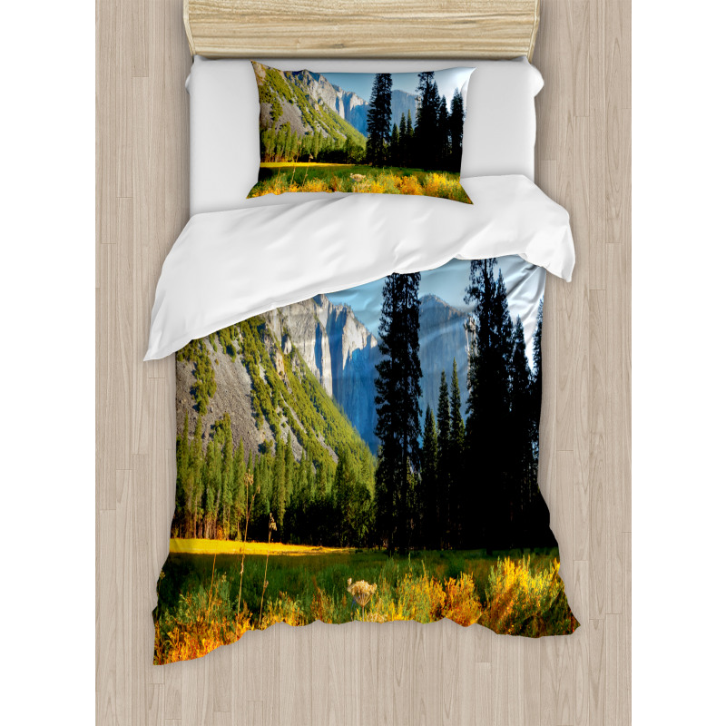 Birds over Mountains Duvet Cover Set