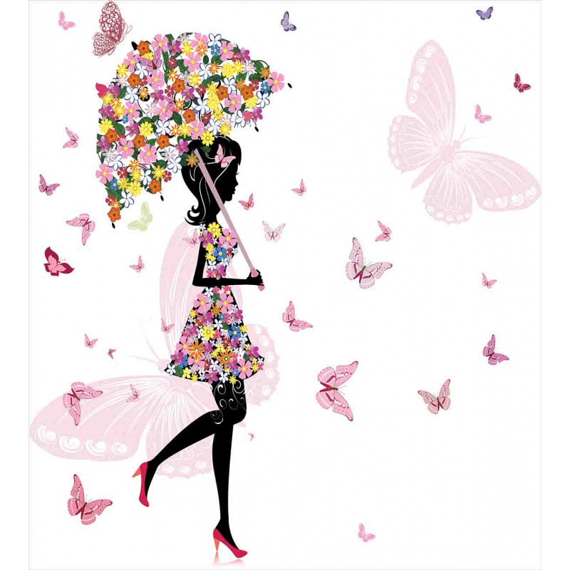 Floral Umbrella Dress Duvet Cover Set
