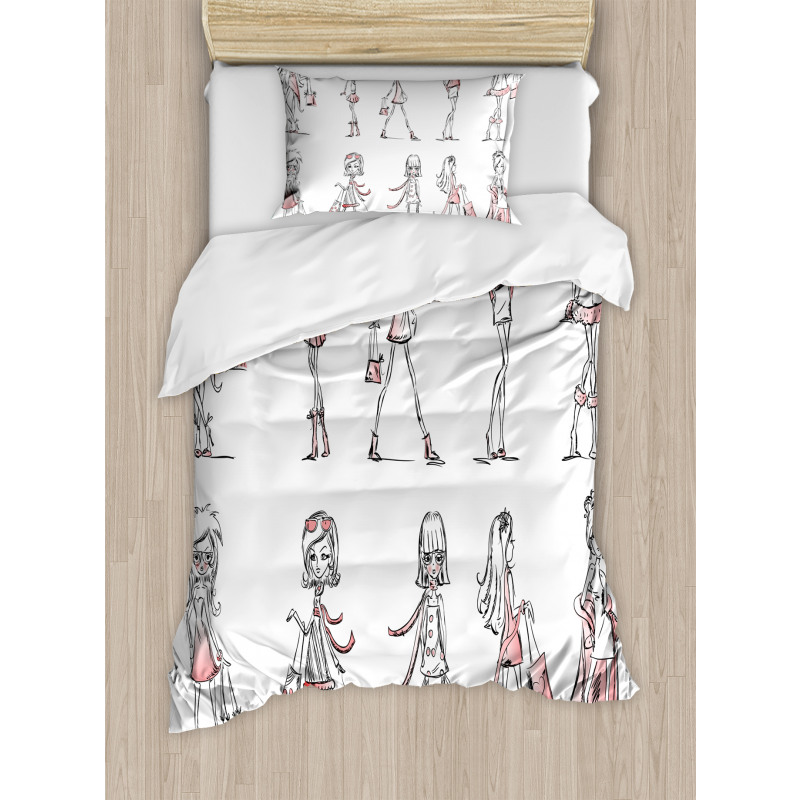 Cartoon Fashion Ladies Duvet Cover Set