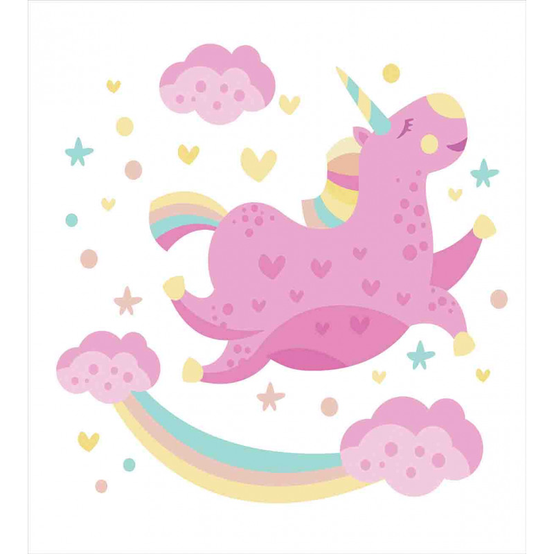 Unicorn with Star Rainbow Duvet Cover Set