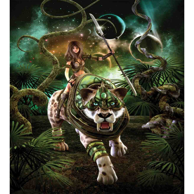 Fantasy Tiger Galaxy Duvet Cover Set