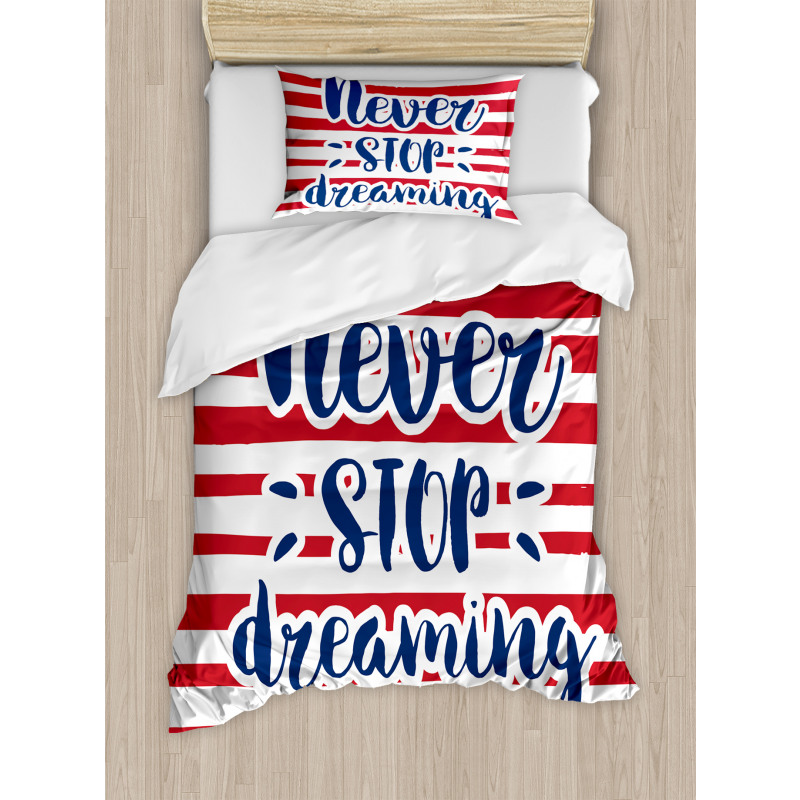 Words Indigo Inspirational Duvet Cover Set