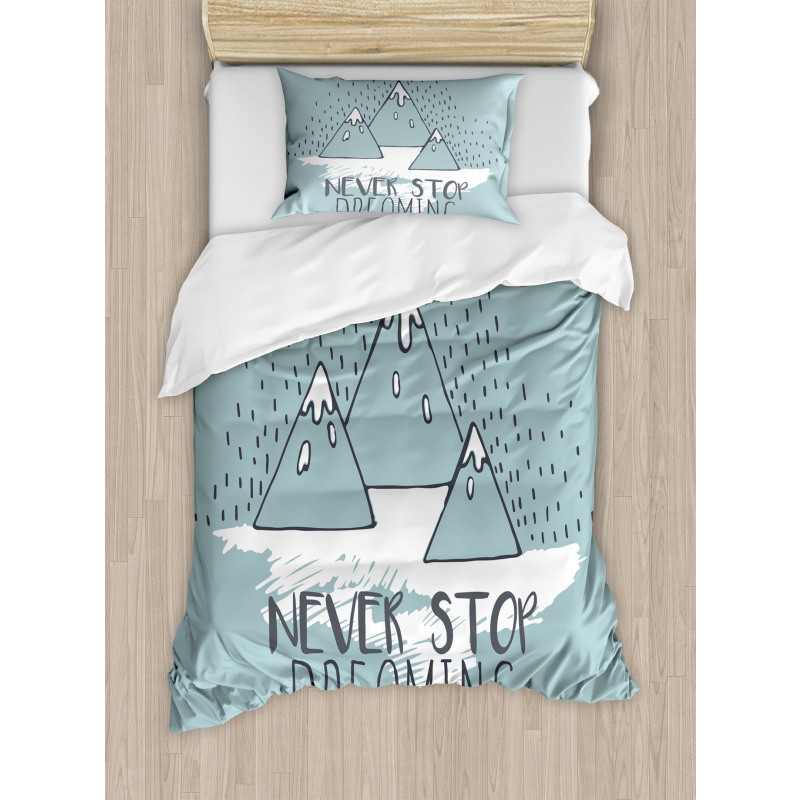 Cartoon Mountain Duvet Cover Set