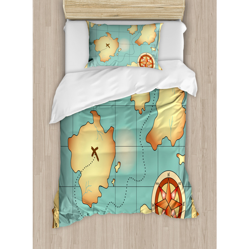 Treasure Compass Duvet Cover Set