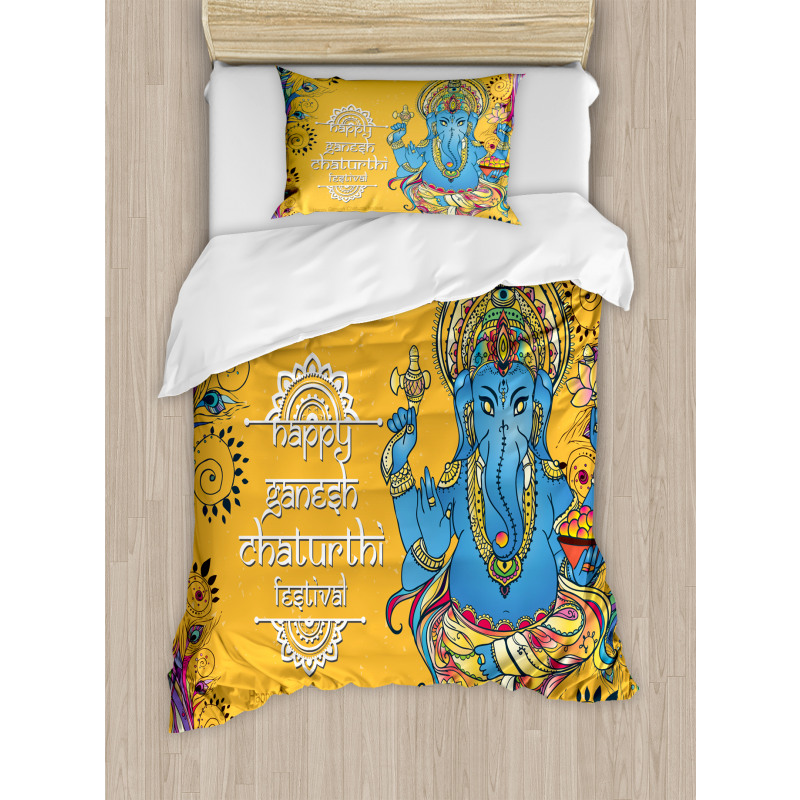 Asian Ancient Ceremony Figure Duvet Cover Set