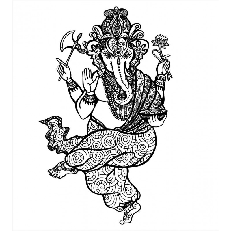 Dancing Elephant Sketch Duvet Cover Set