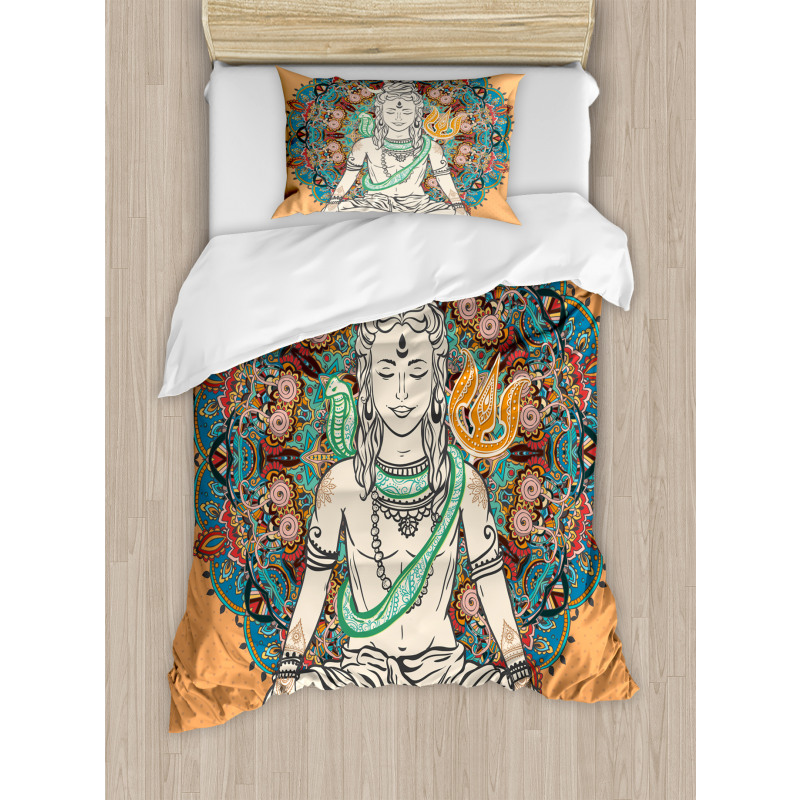 Asian Ancient Bohemian Design Duvet Cover Set