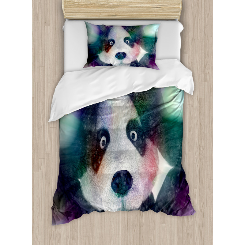 Psychedelic Panda Duvet Cover Set