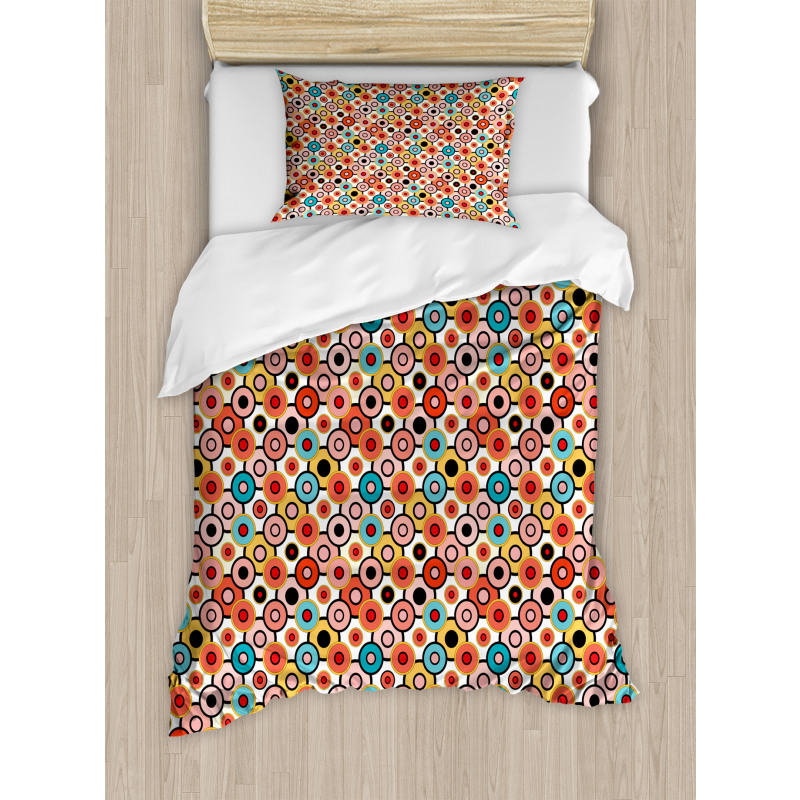 Retro Style Bubbles Duvet Cover Set