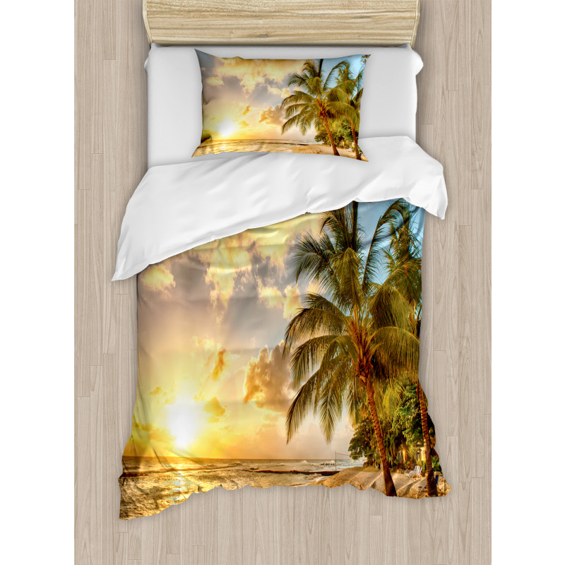 Exotic Sandy Beach Duvet Cover Set