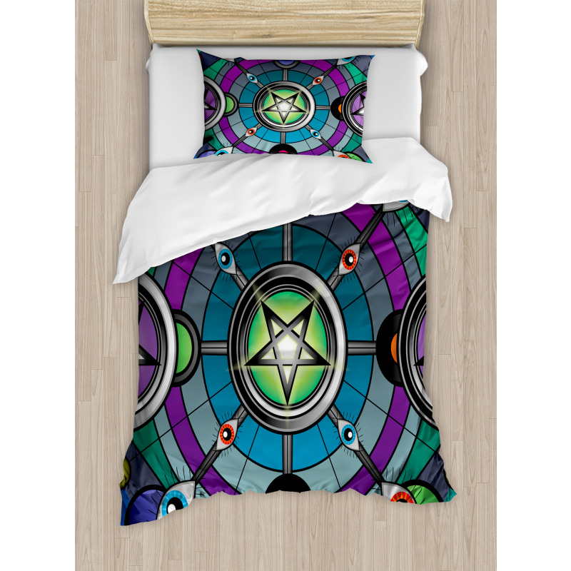 Pentagram Evil Eyes Duvet Cover Set