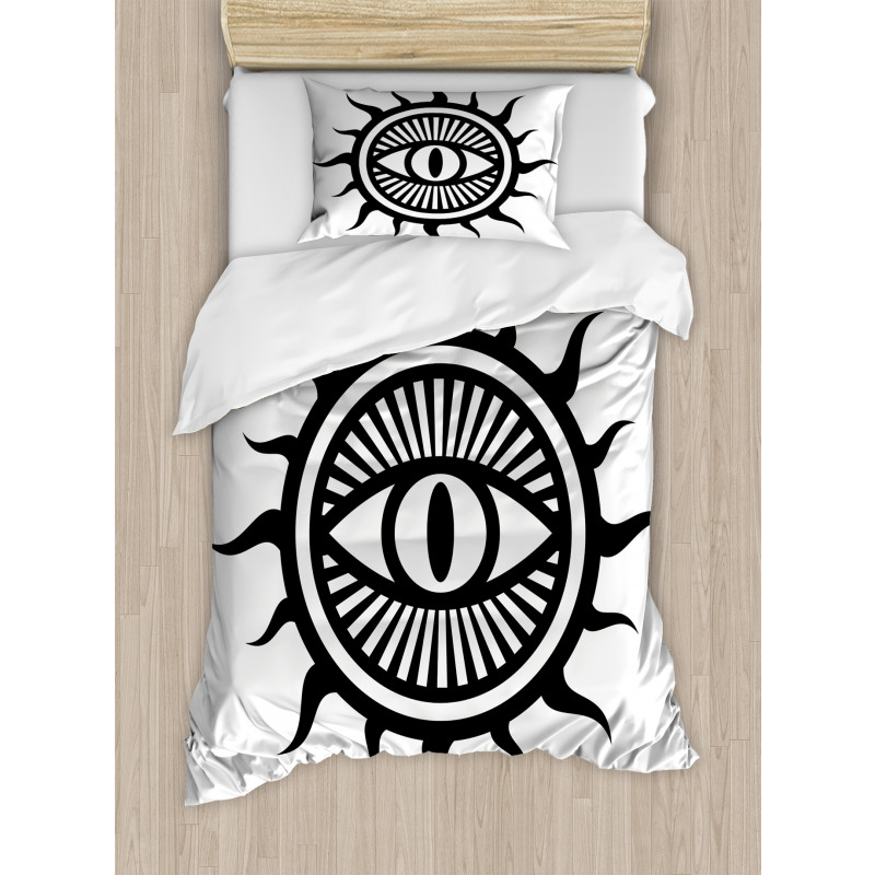 Occult Eye in Sun Duvet Cover Set