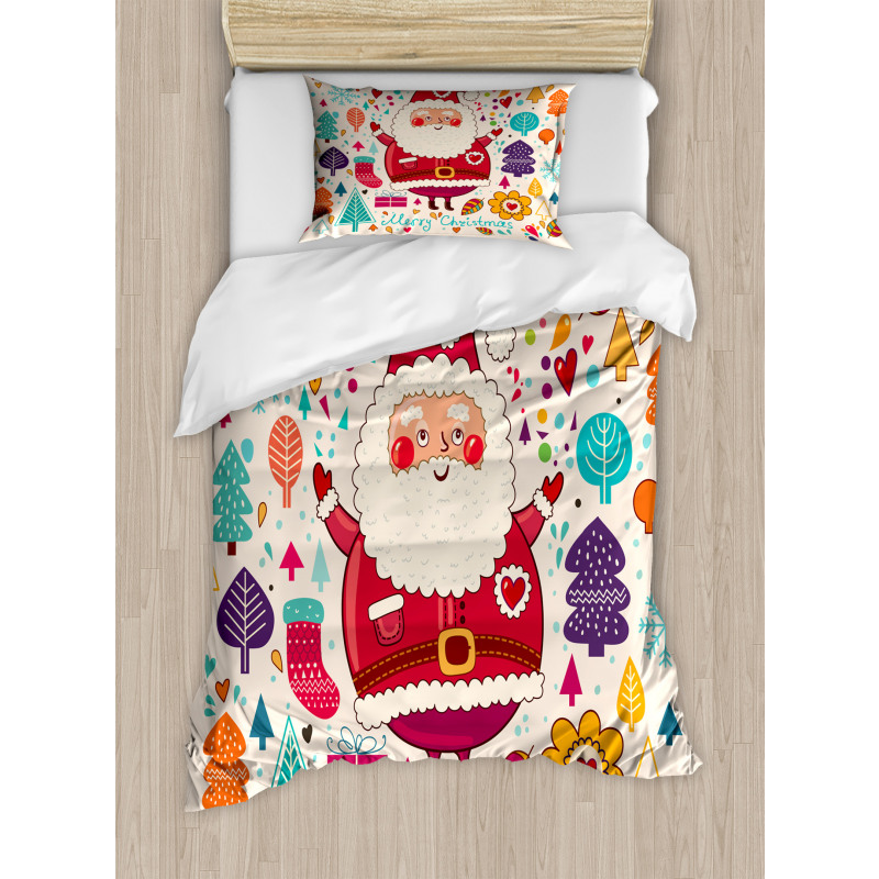 Vintage Santa Duvet Cover Set