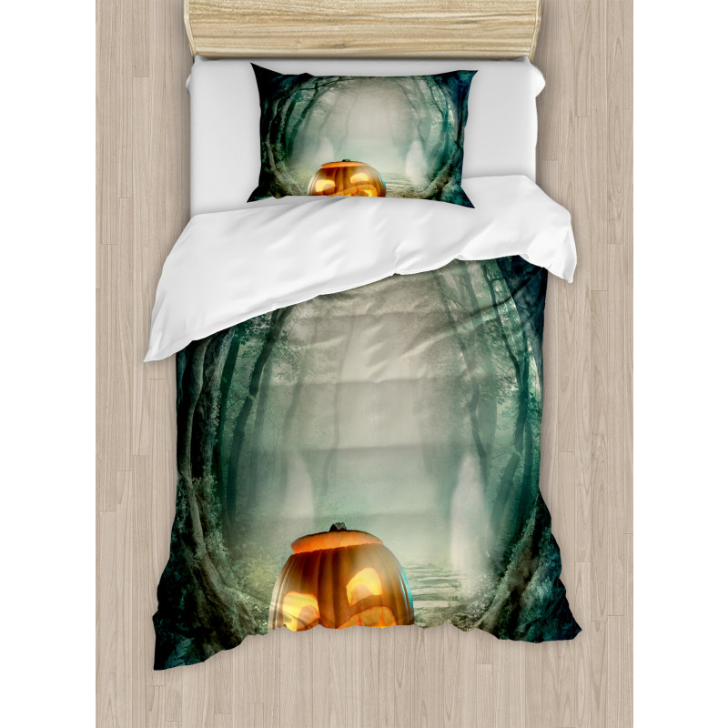 Pumpkin Enchanted Forest Duvet Cover Set