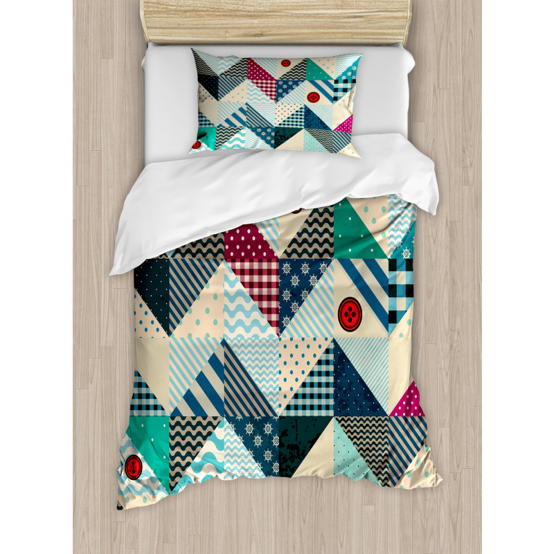 Vintage Patchwork Art Duvet Cover Set