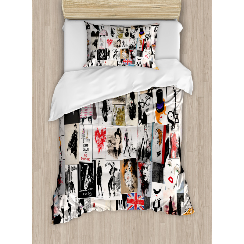 Collage Fashion Modern Duvet Cover Set