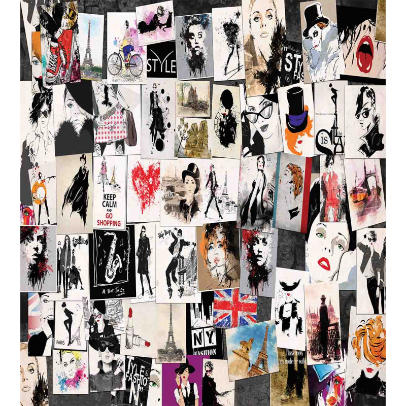 Collage Fashion Modern Duvet Cover Set