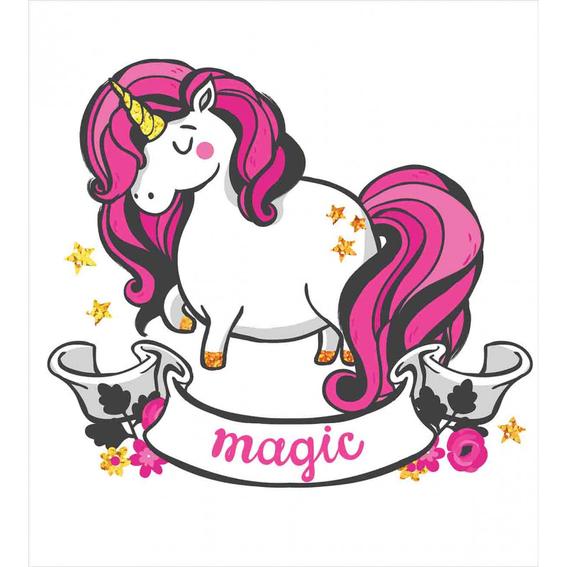 Unicorn with Pink Hair Duvet Cover Set