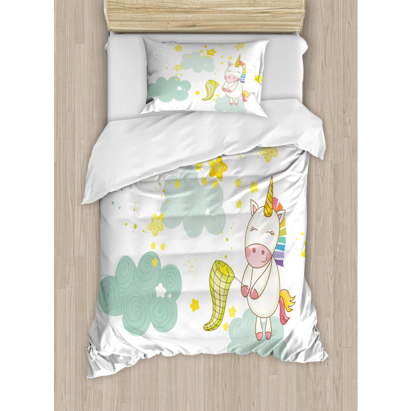 Unicorn Fairies Print Duvet Cover Set