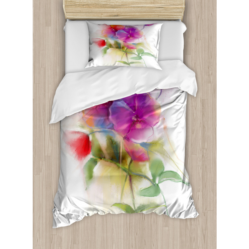 Blooming Orchid Pastel Duvet Cover Set