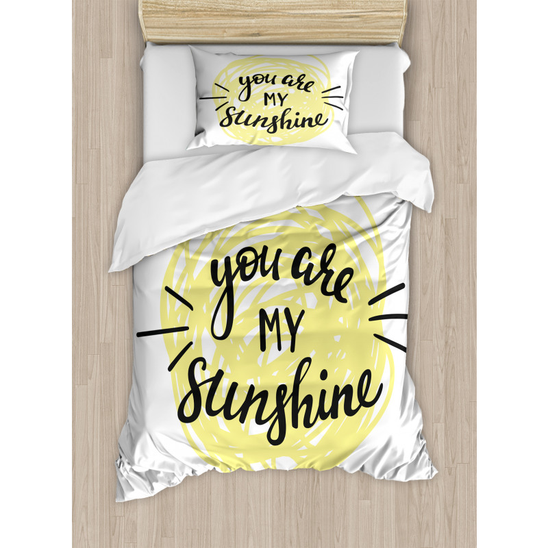 Hand Drawn Sun Romance Duvet Cover Set