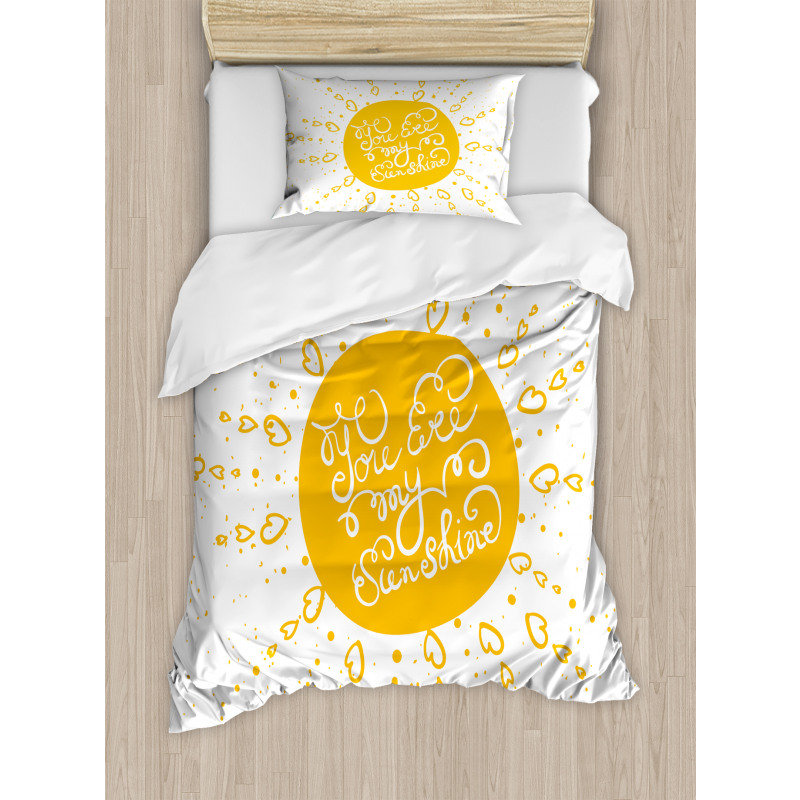 Heart Shaped Sunbeams Duvet Cover Set