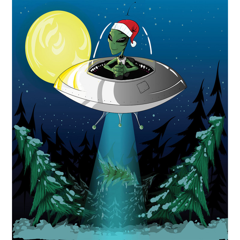 Alien Christmas Art Duvet Cover Set