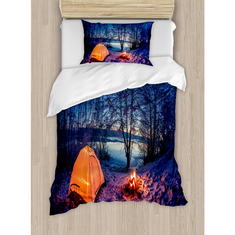 Night Camping Adventure Duvet Cover Set