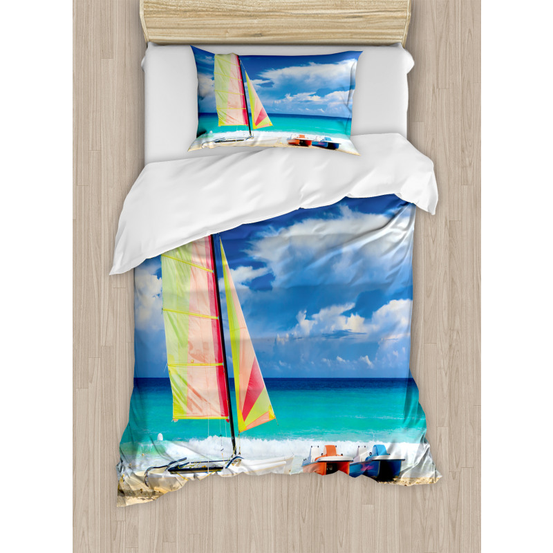 Ocean Sailing Exotic Duvet Cover Set