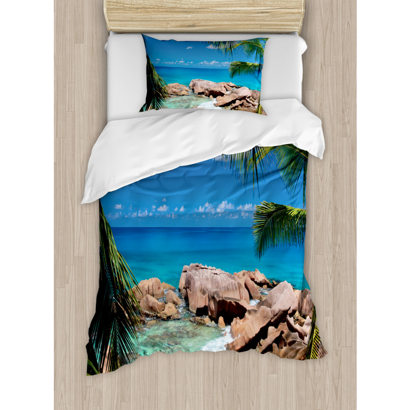 Palm Tree Coastline Duvet Cover Set