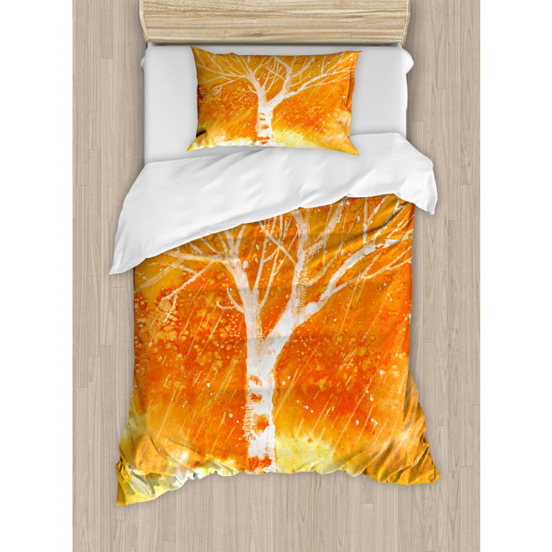 Leafless Tree Autumn Duvet Cover Set