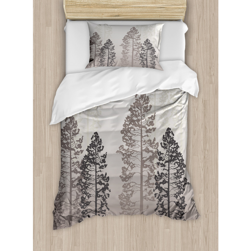 Wild Pine Forest Themed Duvet Cover Set