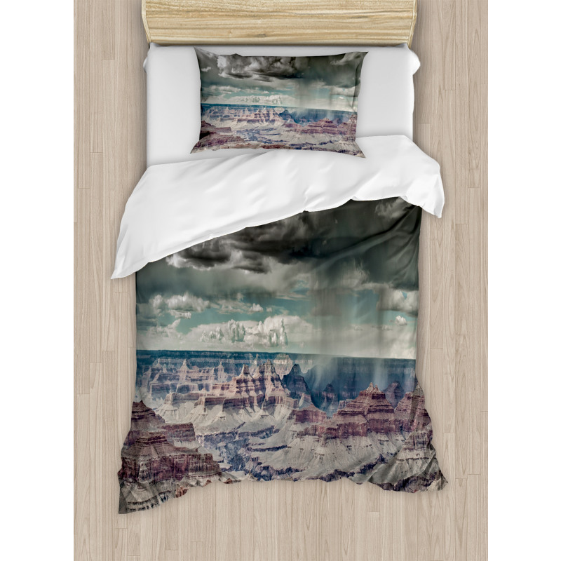 Clouds on Grand Canyon Duvet Cover Set