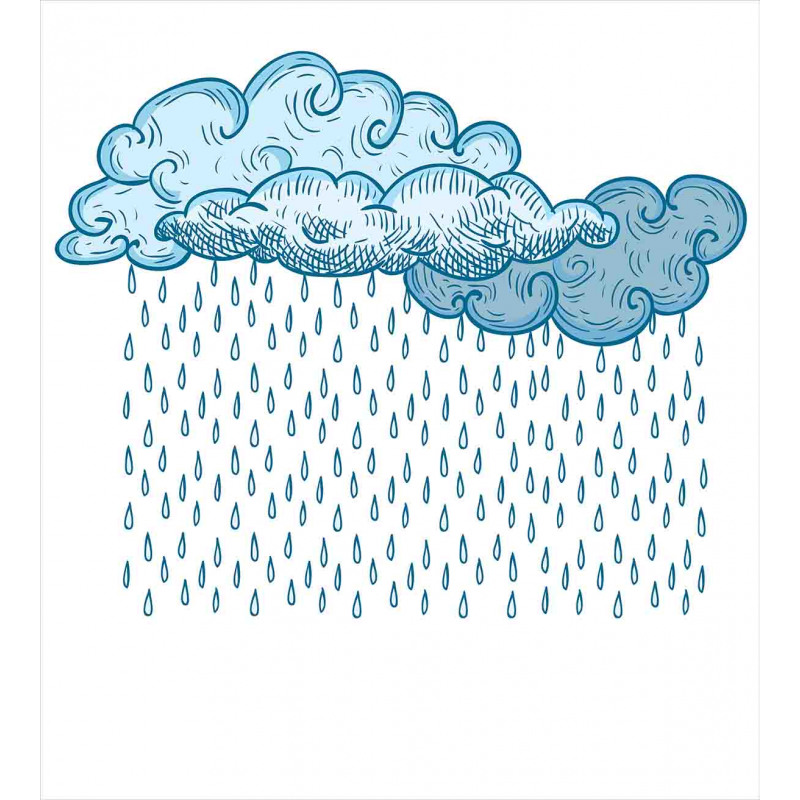 Rain Cloud Sketch Fall Duvet Cover Set