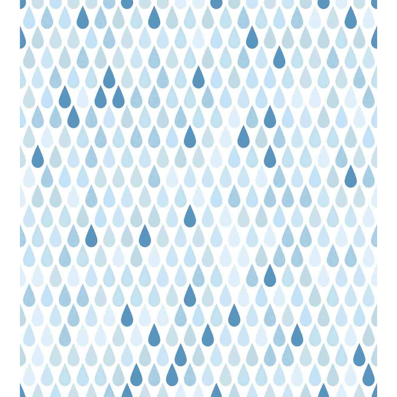 Raindrops White Navy Duvet Cover Set