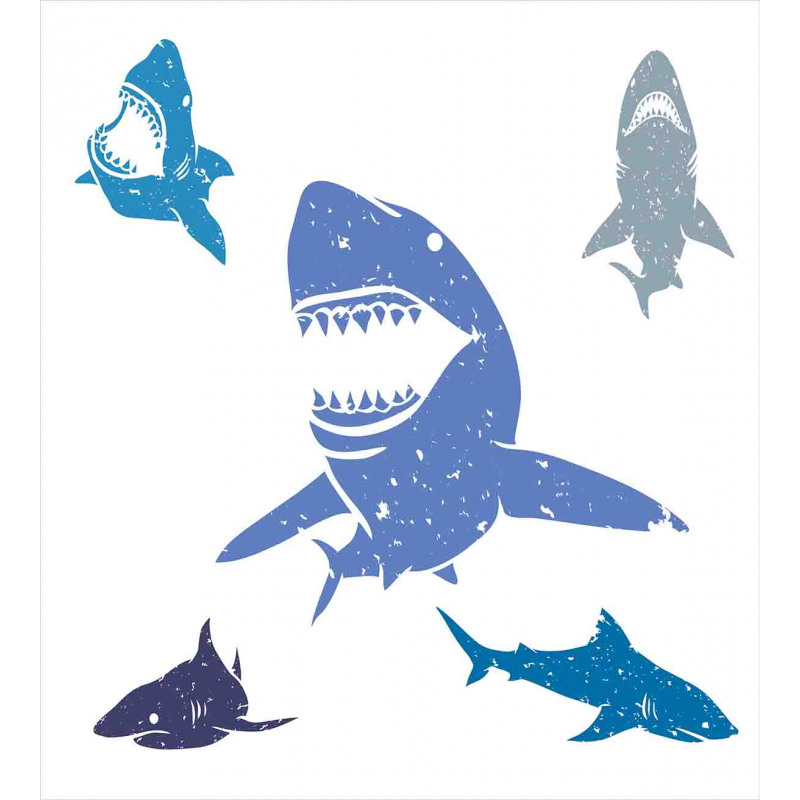 Grunge Sharks Wildlife Duvet Cover Set
