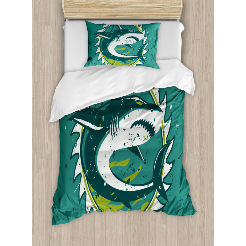 Shark Hunter Marine Art Duvet Cover Set