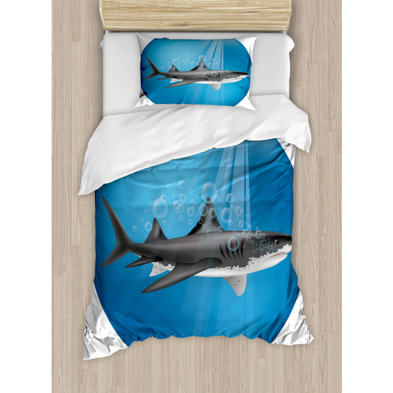 Shark Underwater Hunter Duvet Cover Set