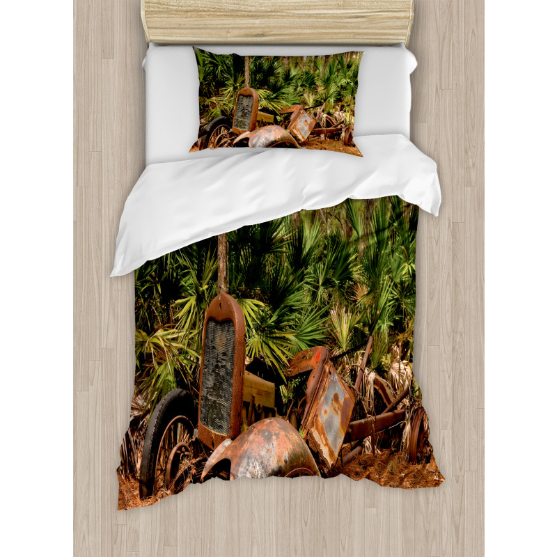Tropical Forest Palms Duvet Cover Set