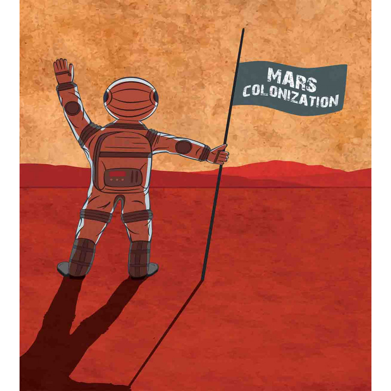 Mars Colonization Space Duvet Cover Set