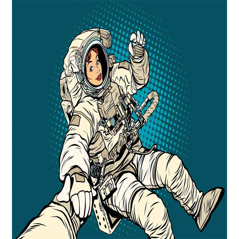 Astronaut Love in Space Duvet Cover Set