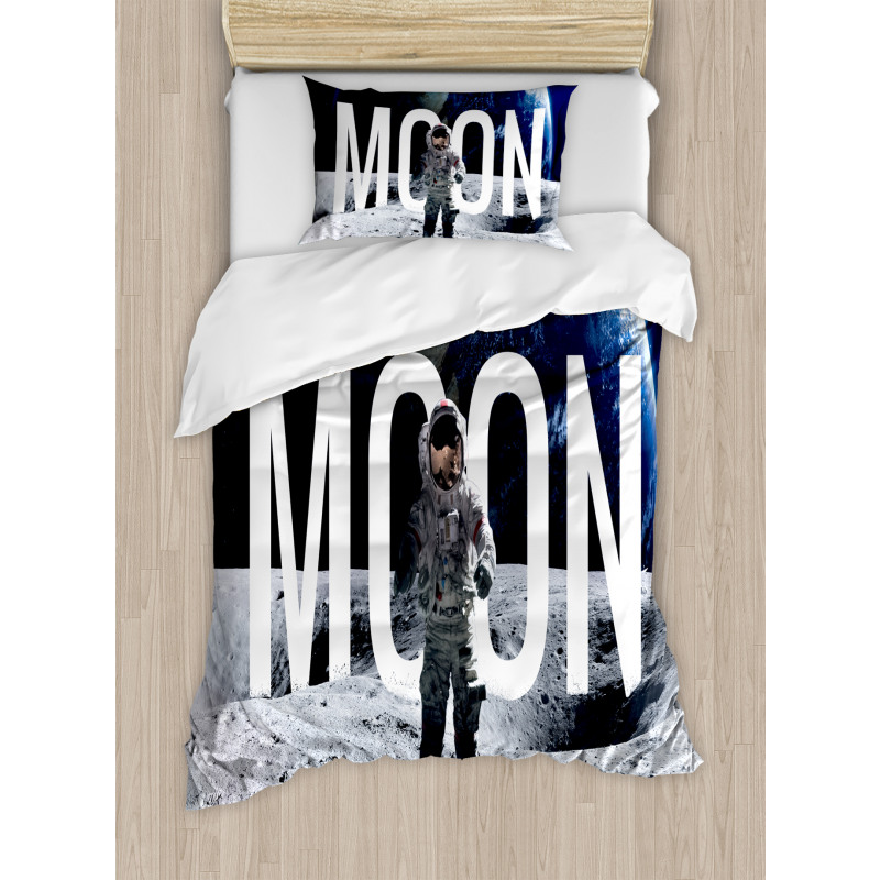 Miniature Astronaut Space Duvet Cover Set