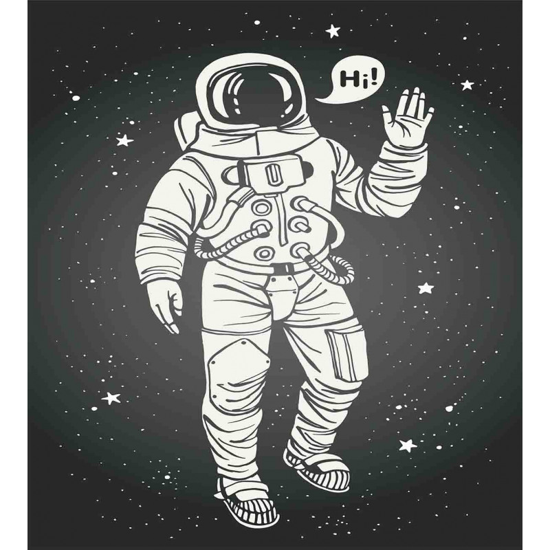 Cartoon Astronaut Space Duvet Cover Set