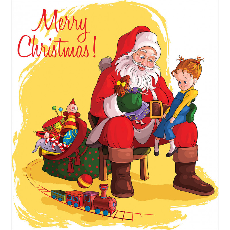 Kid and Santa Gifts Duvet Cover Set