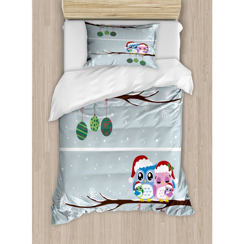 Christmas Family on Tree Duvet Cover Set