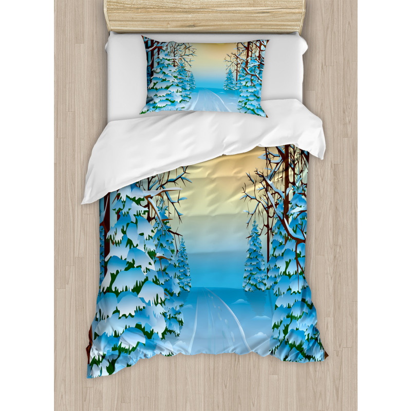 Cartoon Landscape Duvet Cover Set