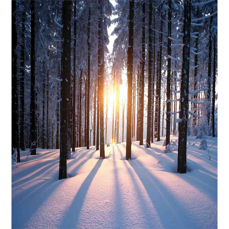 Sunset at Wintertime Duvet Cover Set