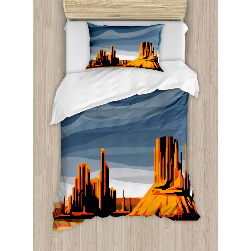Cartoon Grand Canyon Duvet Cover Set