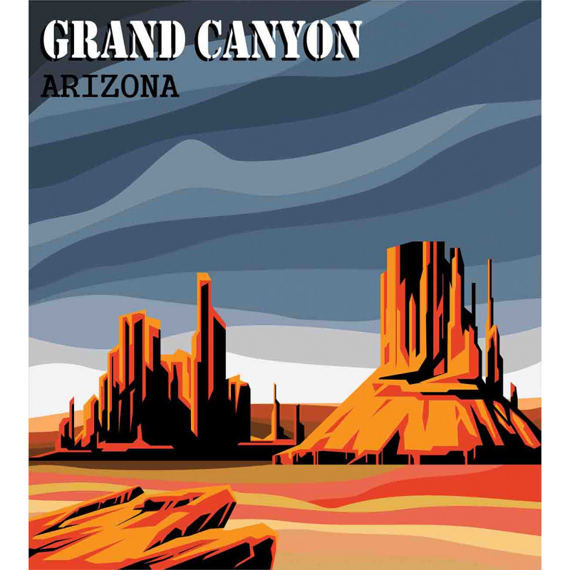 Cartoon Grand Canyon Duvet Cover Set
